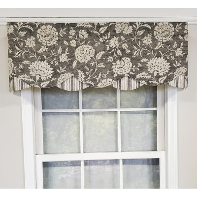 Basanti Cotton Blend Floral Scalloped Window Valance