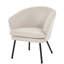 Chaise d'appoint en velours côtelé avec pieds en métal noir, conception moderne en tonneau-2100286805