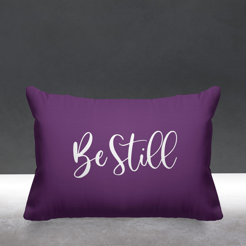 Housse et insert de coussin rectangulaire Aspire Be Still, Mauve