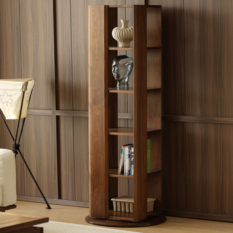 Bibliothèque de rangement vintage en bois massif pur