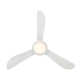Corona 3 - Blade Outdoor/Indoor Smart Flush Mount Ceiling Fan with Remote Control and Dimmable LED Light Kit Included 