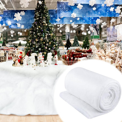1 rouleau de fausse neige de Noël de 1,5 x 3 m (5 x 10 pi) pour village