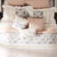 Édredon très grand Dawn Blush - 9 pièces en coton avec imprimé cachemire, bride, 2 taies décoratives, 3 coussins décoratifs Euro et tissu teint-128684996-128684994