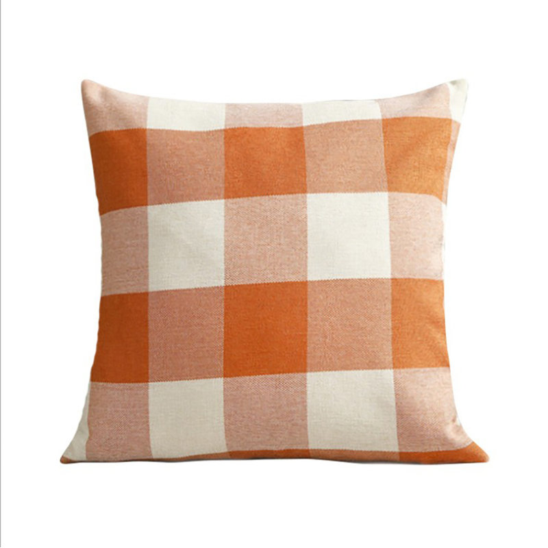  Set of 2 Throw Pillow Covers With Inserts– 18"x18" Decorative Throw Pillow Full Set, Orange, Polyester