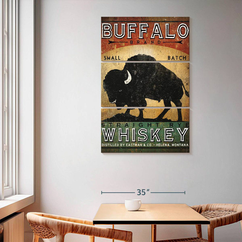 Brampt Buffalo Whiskey, 65" H x 42" W