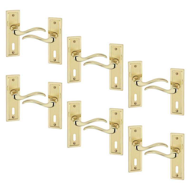 Door Handle, Satin Nickel