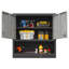 Armoire de rangement murale en métal pour divers réglages. Avec porte verrouillable et tablette. Pour garage, entrepôt, bureau moderne avec serrure. Bureau. , Construction durable