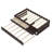 Twin Solid Wood Platform Bed with Trundle, 2 Storage Drawers & Built-in Power Strip,Espresso-1060168444-1060168441