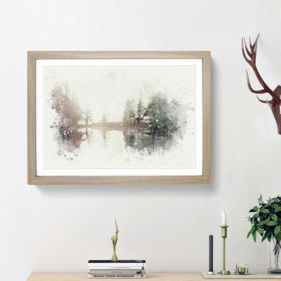 Foggy Sunrise in Germany in Abstract - Picture Frame Graphic Art Print
