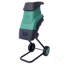 Déchiqueteuse / déchiqueteuse de bois électrique 15Amp avec roues Sac de ramassage de déchiquetage de jardin électrique, système de lame à double face, arrêt automatique vert