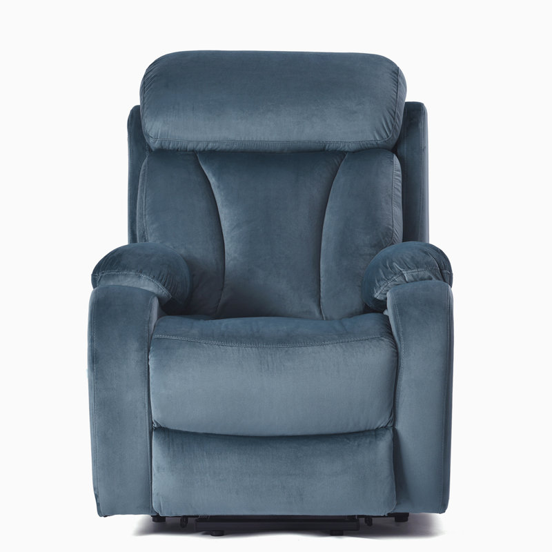 Fauteuil inclinable électrique avec repose-pieds Nicolay, Velours gris foncé