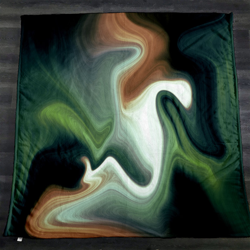  Jeté Swirl, Émeraude / brun