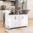 Kitchen Cart with Dual Drop Leaf, Rolling Design, Power Outlet and Ample Storage on 5 Wheels-150153911