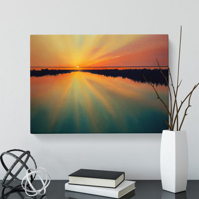 XXX-H1022-WF-10049X Watercolour Sunrise - Wrapped Canvas Painting