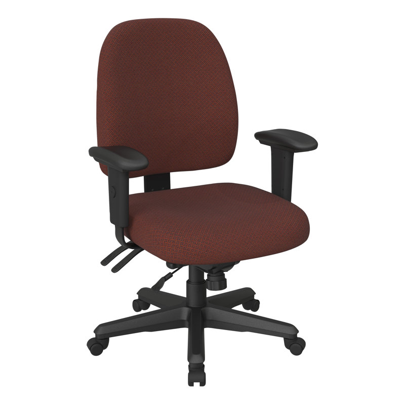 Ergonomic Polyester Blend Task Chair, Interlink - Garnet