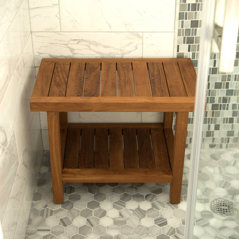 Novick Teak Shower Bench - Durable & Stylish | Wayfair