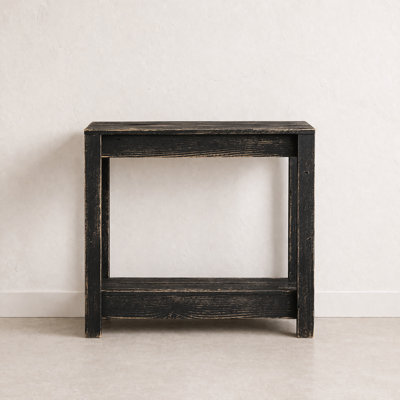 Reclaimed Wood Narrow Console Table Black Handmade Rustic Entryway Table 30" W x 10" D x 30" H