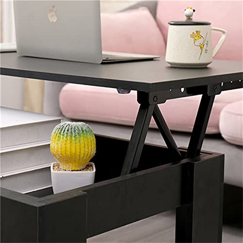 Artechworks Lift Top Coffee Table with Storage, Black