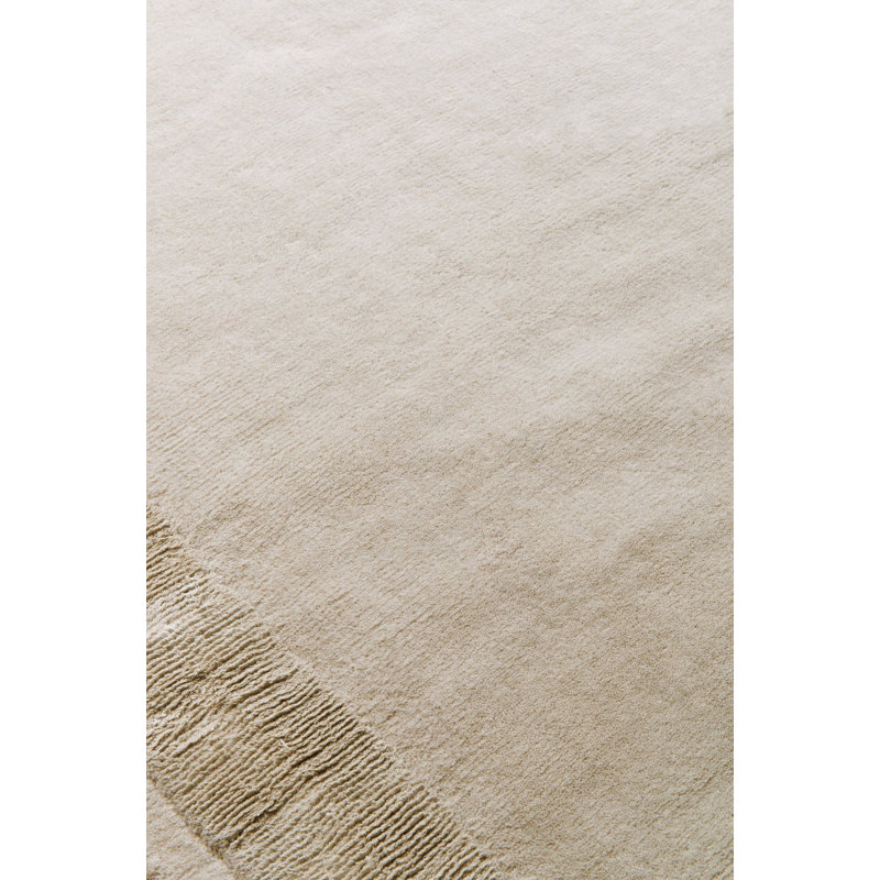Farrow & Ball Silk Border Holland Stone Area Rug, Rectangle 8' x 10'