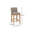 Counter Stool with Solid Wood Frame-965540011