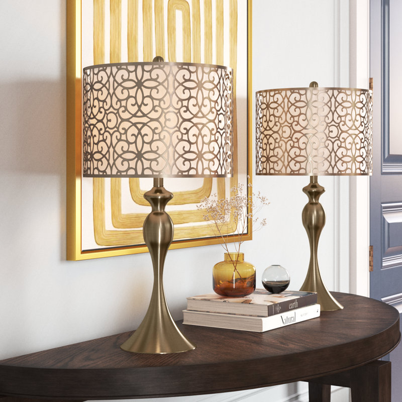 Orrington Metal Table Lamp, Antique Soft Brass