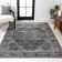 Alanya Ornate Medallion Machine-Washable Dark Green/Gray Rug