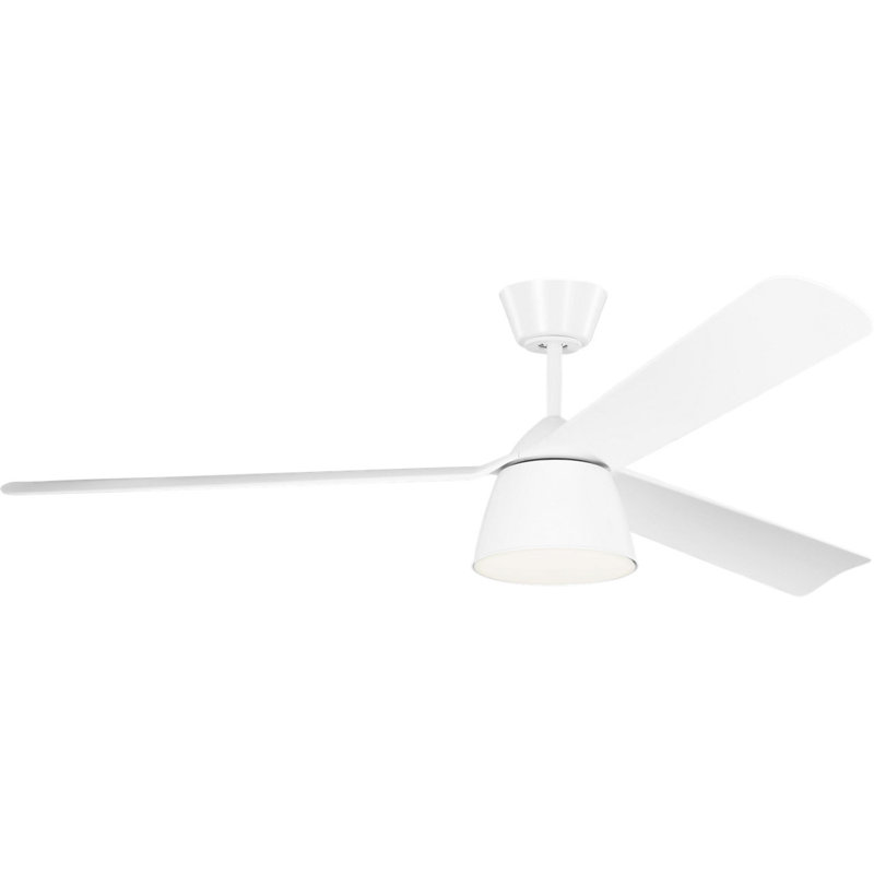 Studio Smart 60 LED Ceiling Fan, Matte White