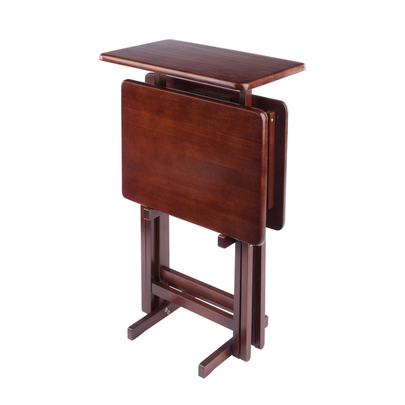 Ensemble de 3 collations Alvah, finition noyer, Brun