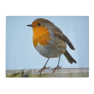 Robin Bird No.2  Glass Chopping Board