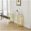 Console en verre d'acier inoxydable, table d'appoint Meal Golden Clear BS-02-765235444
