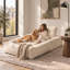 100cm Cream Corduroy 2-Seater Floor Sofa Bed, Folds Out to 190cm - Washable Cover, No Assembly