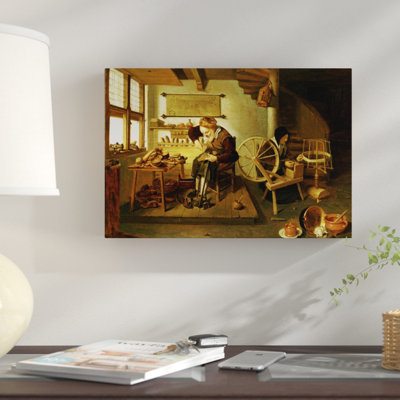 The Interior Of A Cobbler by Gerritsz Quiryn Van Brekelenkam - Wrapped Canvas Graphic Art