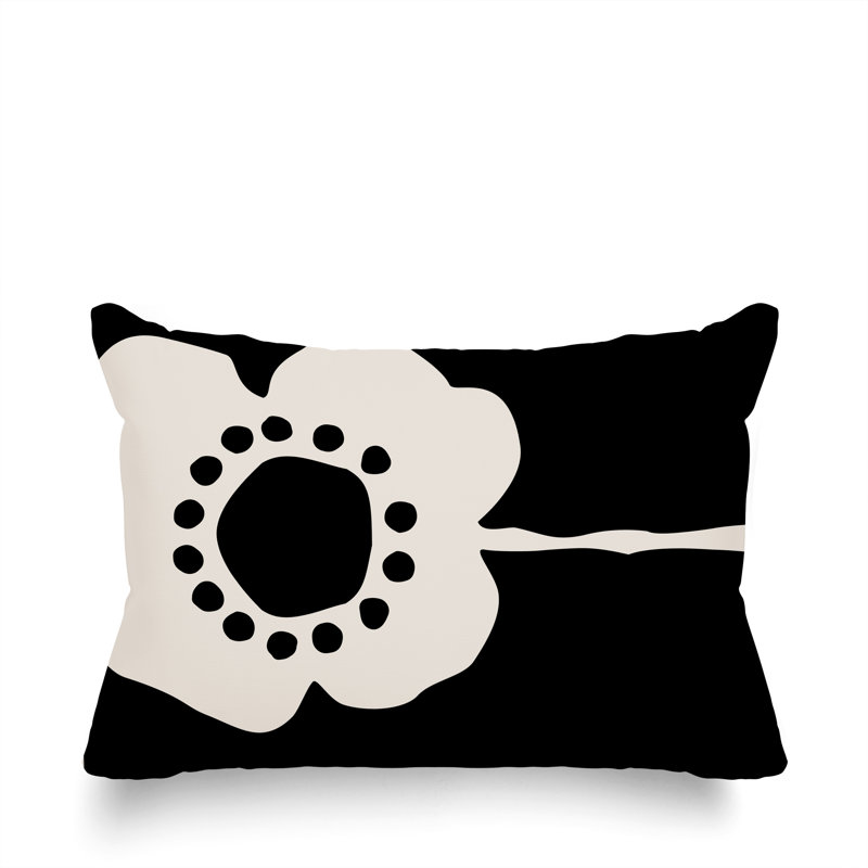 Coussin lombaire réversible intérieur / extérieur Sofi Minimalist, H 14 po x l 20 po, Crème, crème