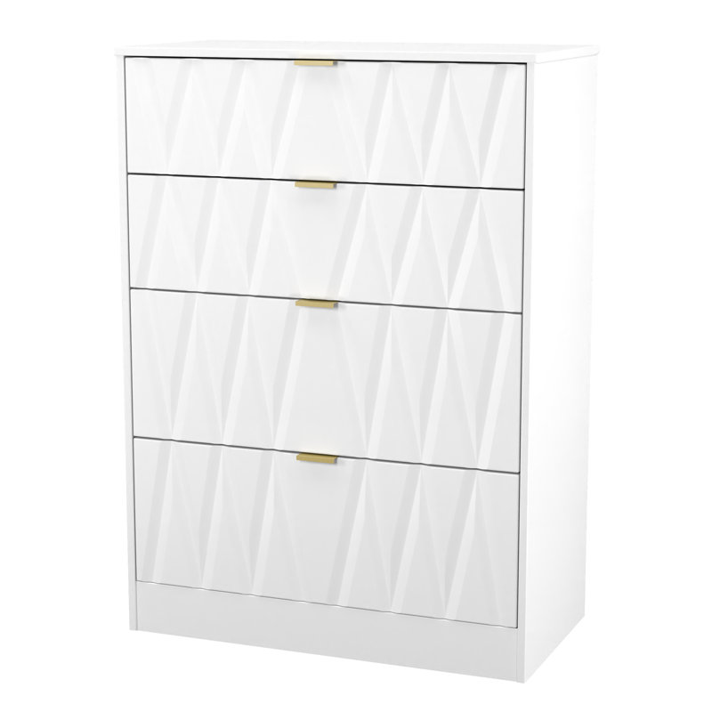 77 cm W Chest of 4 Drawers, White