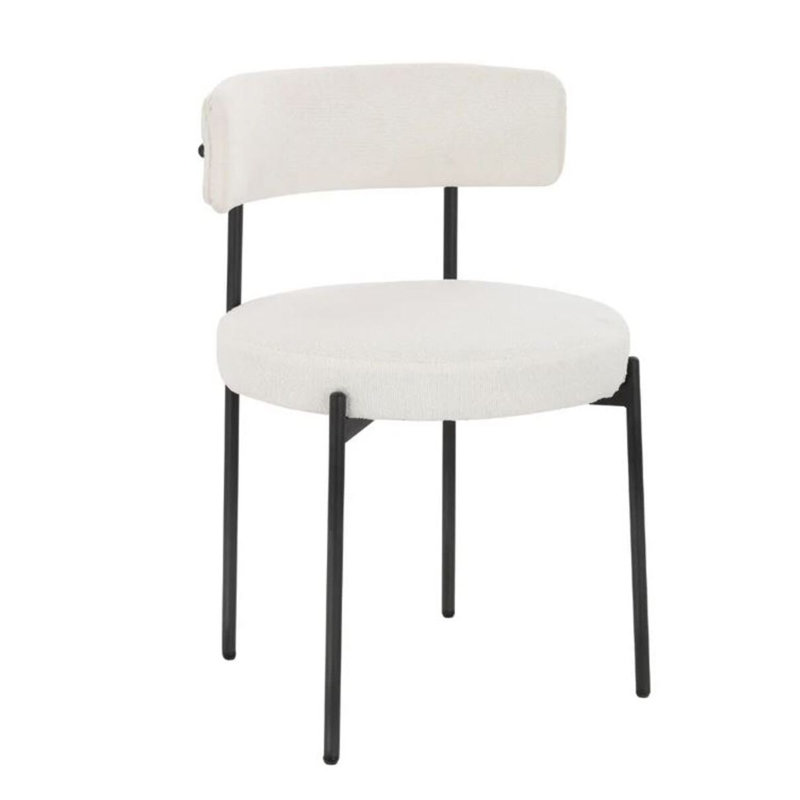 Fauteuil bouclé Aciredef, Blanc