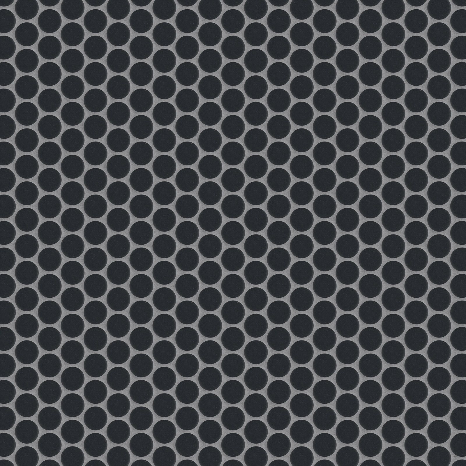 Hudson Penny Round Matte Black Porcelain Mosaic Tile