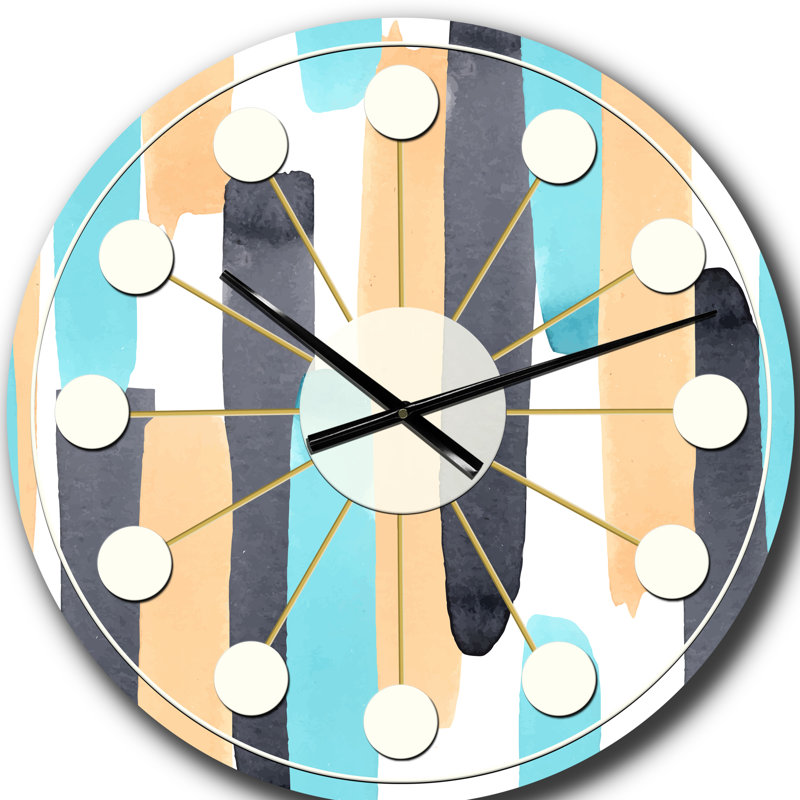 Horloge murale rétro Mid-Century, Grand
