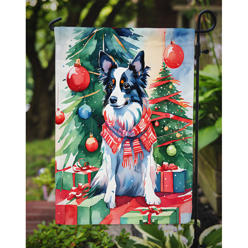 Polyester double face Noël, H 15,5 po x l 11,25 po