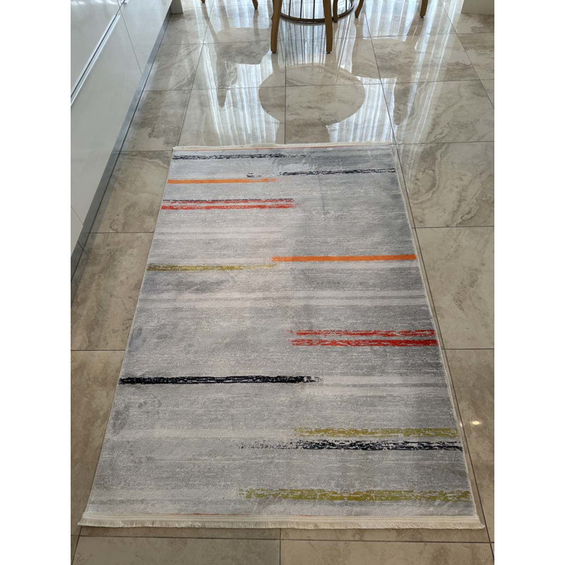 Tapis en coton Landree avec envers antidérapant, Rectangle 2 pi 7 po x 3 pi 3 po