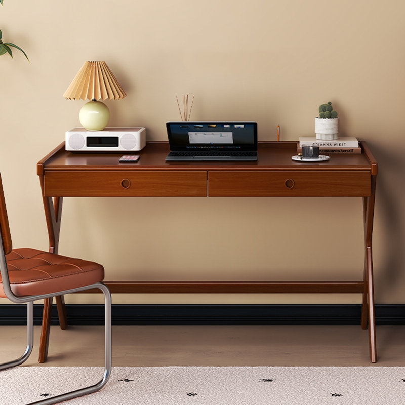 Petit bureau de style nordique, H 30,71 po x l 47,24 po x P 23,62 po, Brun