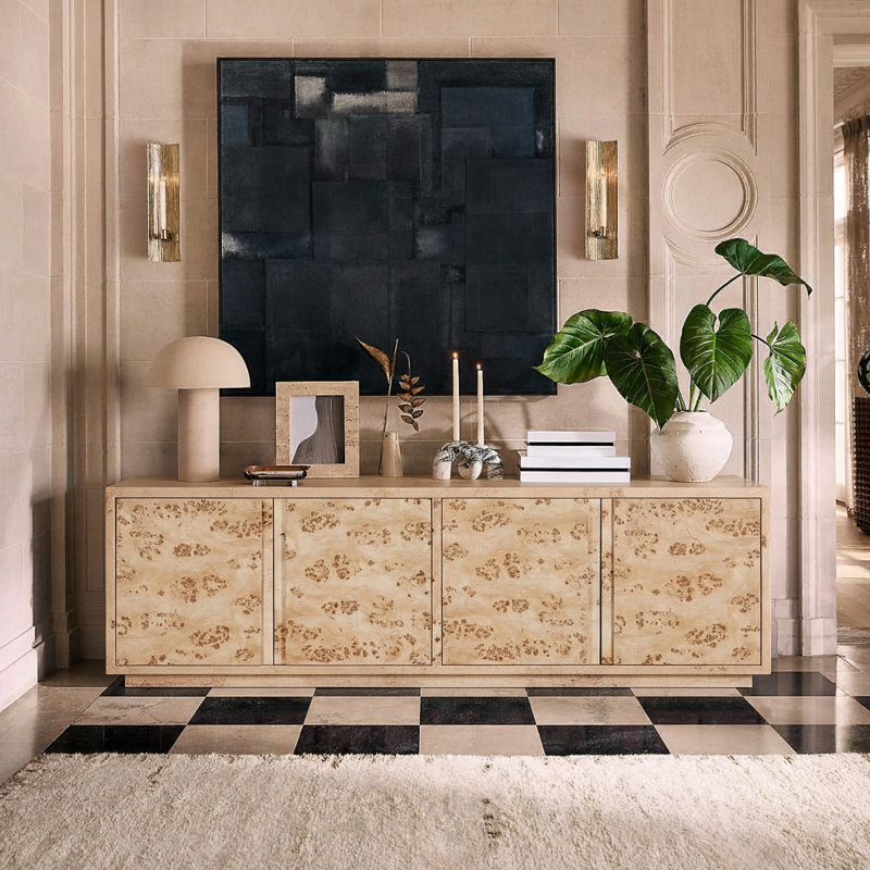 Breyson 72'' Solid Wood Sideboard, Burl