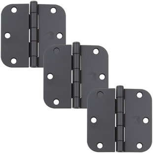 3-1/2" Door Hinges, 5/8" Radius Corner (Set of 3)