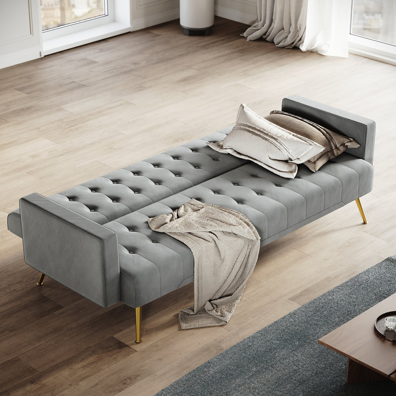 176*60*75cm Multi-functional Premium Plush Comfort Sofa for Living Room, Grey