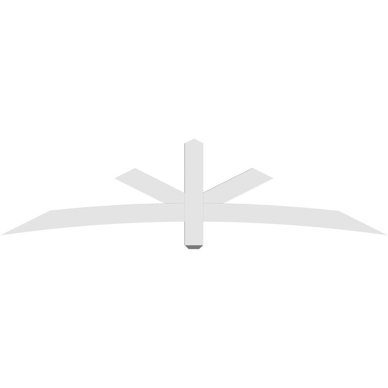 Support de pignon Alberta Alberta, H 21 po x l 84 po (pas: 6/12), P 2 po x F 4 po, PVC