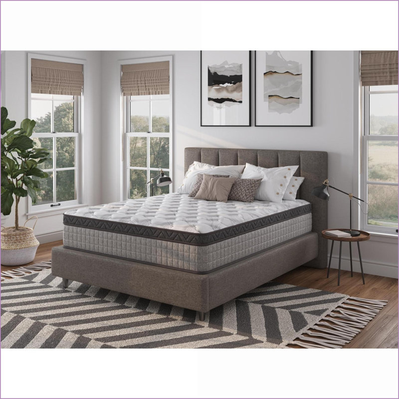 Mattresses - Queen Hybrid Cooling Gel Memory Foam Innerspring Mattress, Pressure Relief, Motion Isolation, CertiPUR-US/Oeko-Tex, Assembled in USA | Foam+Spring | Queen