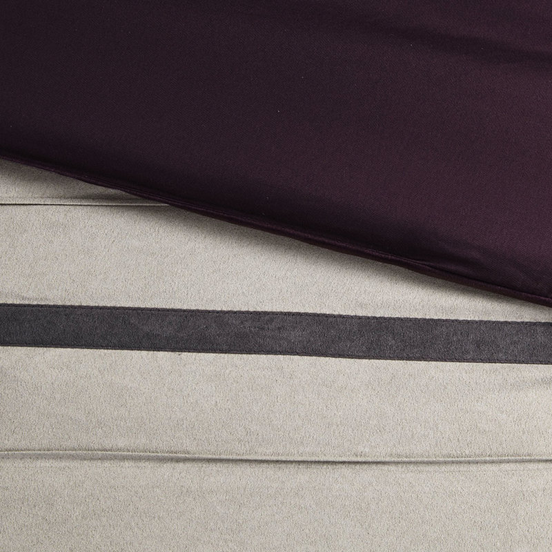 Literie en faux suède - mauve pleine grandeur, édredon lavable à la machine doux au toucher, coussin décoratif brodé