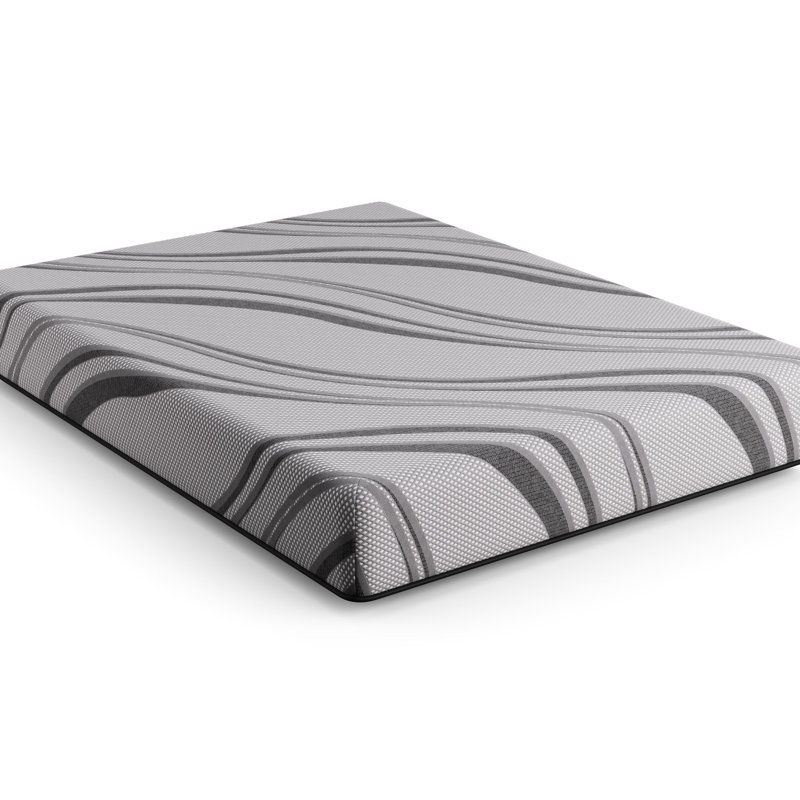 Grand lit gris en mousse viscoélastique avec gel et noyau pour un sommeil profond et paisible - taille,