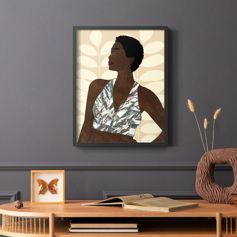 Ethnic Beauty I Framed Print - Solid Wood, Black, 20" H x 16" W