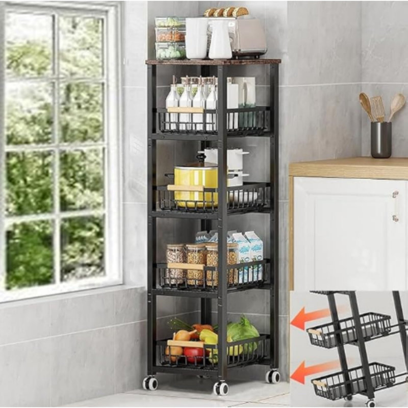 107.6 cm H x 30 cm W Utility Cart