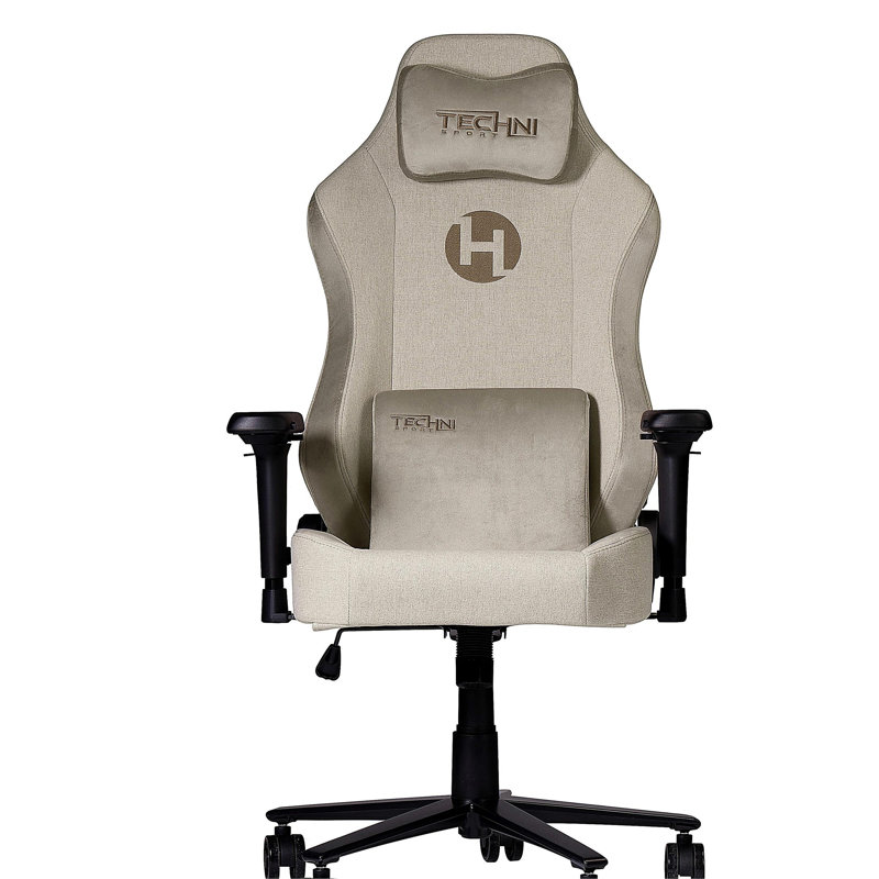 Sport F65C Fabric Memory Foam Gaming Chair – Beige, Beige